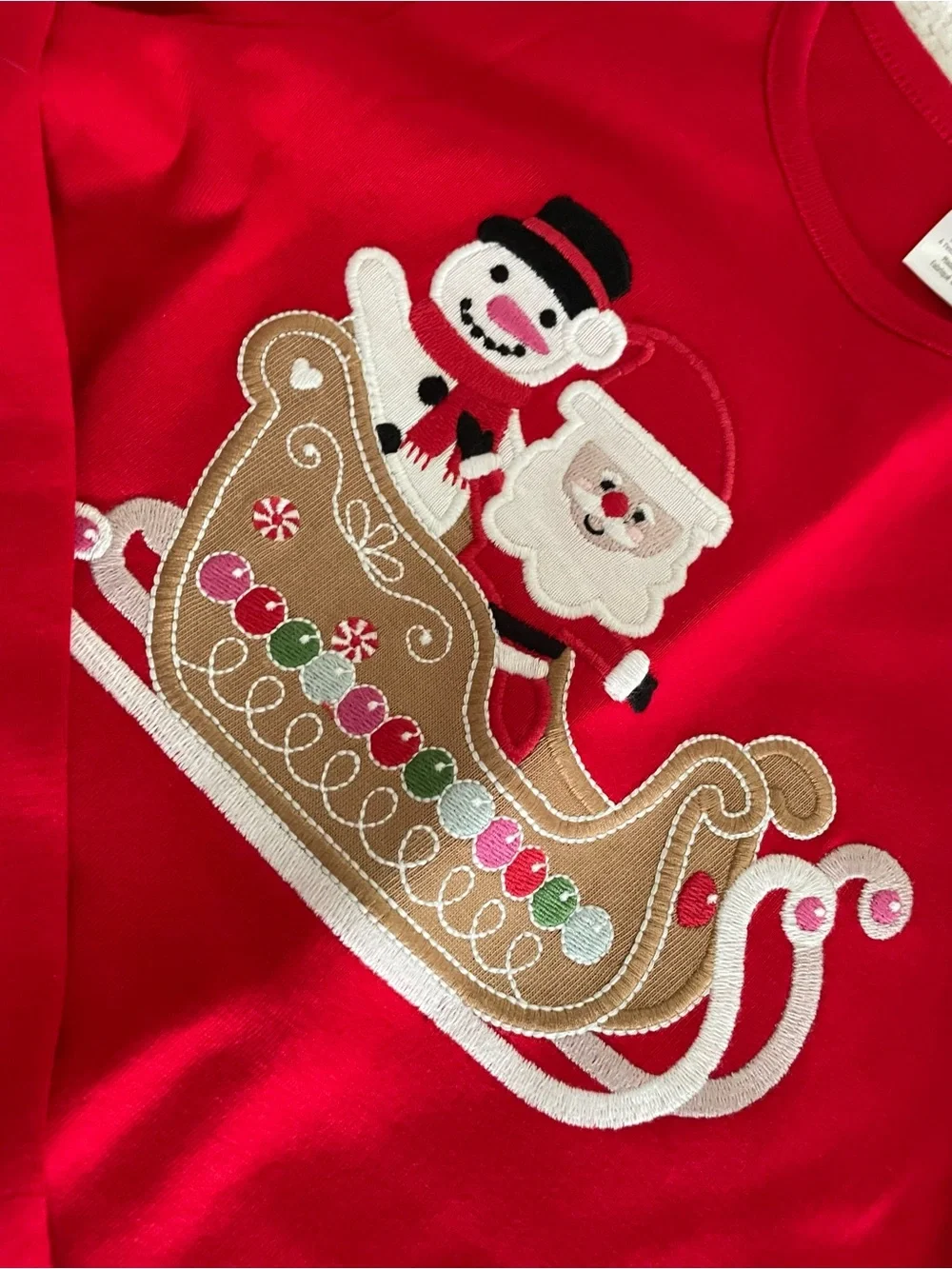 Beautiful red Christmas appliqué top size 8 Gymboree girls nwt